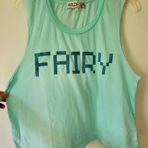 Wildfox/"Fairy"Crop Tank Top